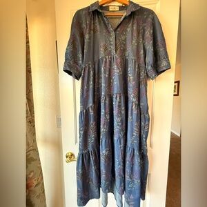 Natural Life Blue and Purple Floral Dress